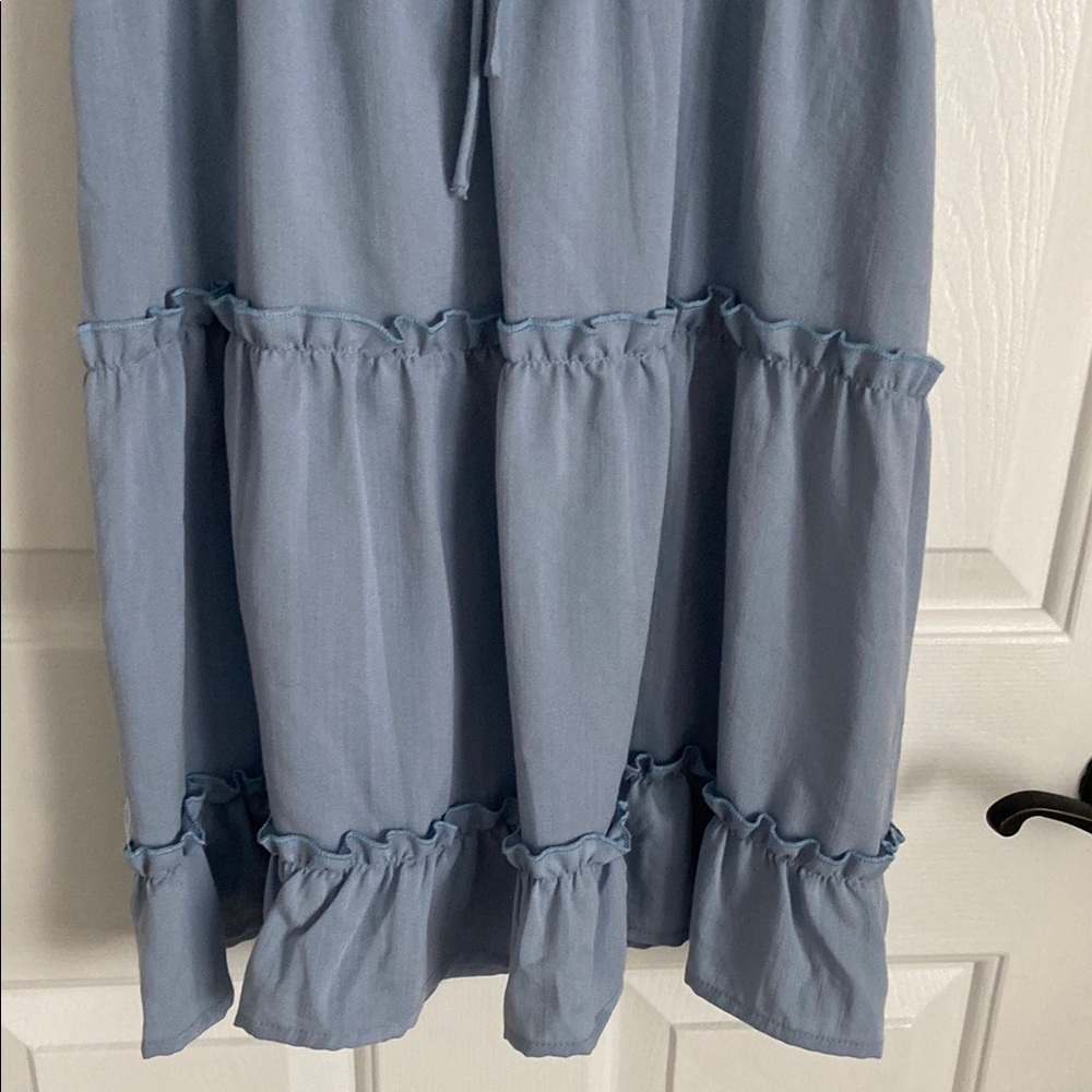 Elegant Ruffled Tie Neck Mini Dress - Picture 5 of 7